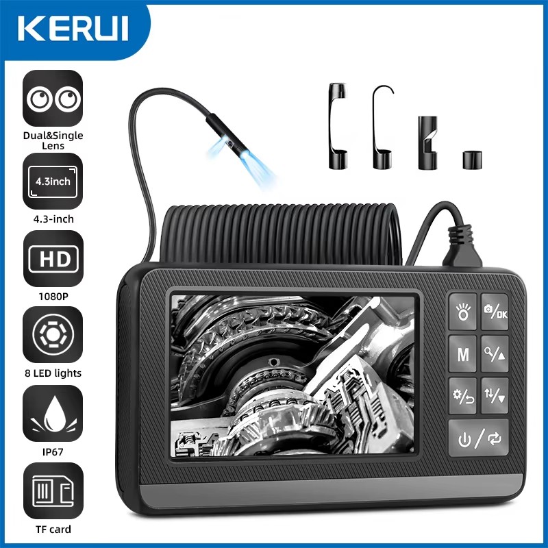 Photography Lighting Diagram - KERUI Dual Lens Industrial Endoscope Inspection