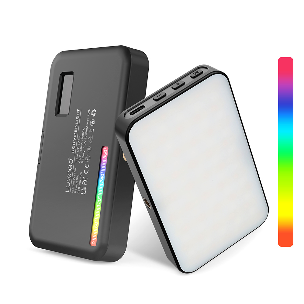 Photography Lighting With Umbrella - LUXCEO V10 PRO Video Light RGB