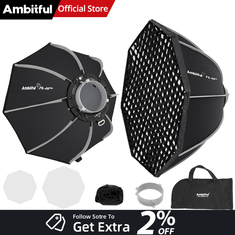 Photography Studio Lighting Set Up - AMBITFUL FS40PROII Fast Setup Bowens Mount