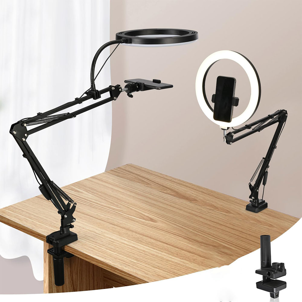 Photography Lighting With Umbrella - Ring Light with Stand and Phone