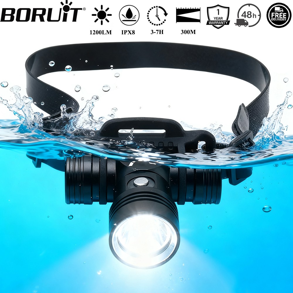BORUiT B14 1200LM LED Scuba Di - Photography Using Lighting review and price