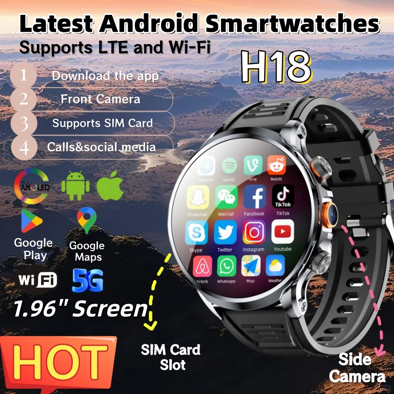 NEW 4G Android H18 Smart Watch - Photography Lighting Gels review and price