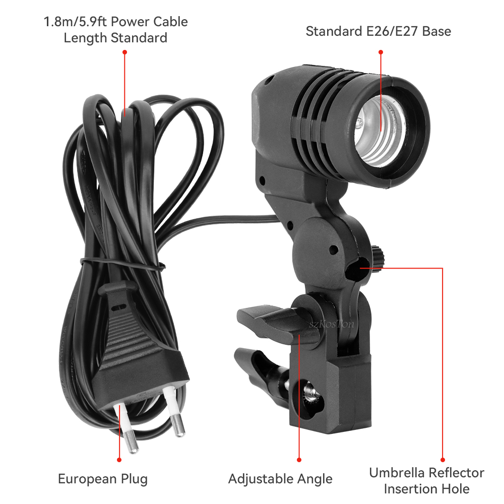 Single Head Bulb Holder E27 So - Photography Lighting With Umbrella review and price