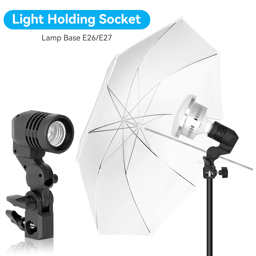 2PCS/1PC E27 Single Head Bulb  - Photography Lighting With Umbrella review and price
