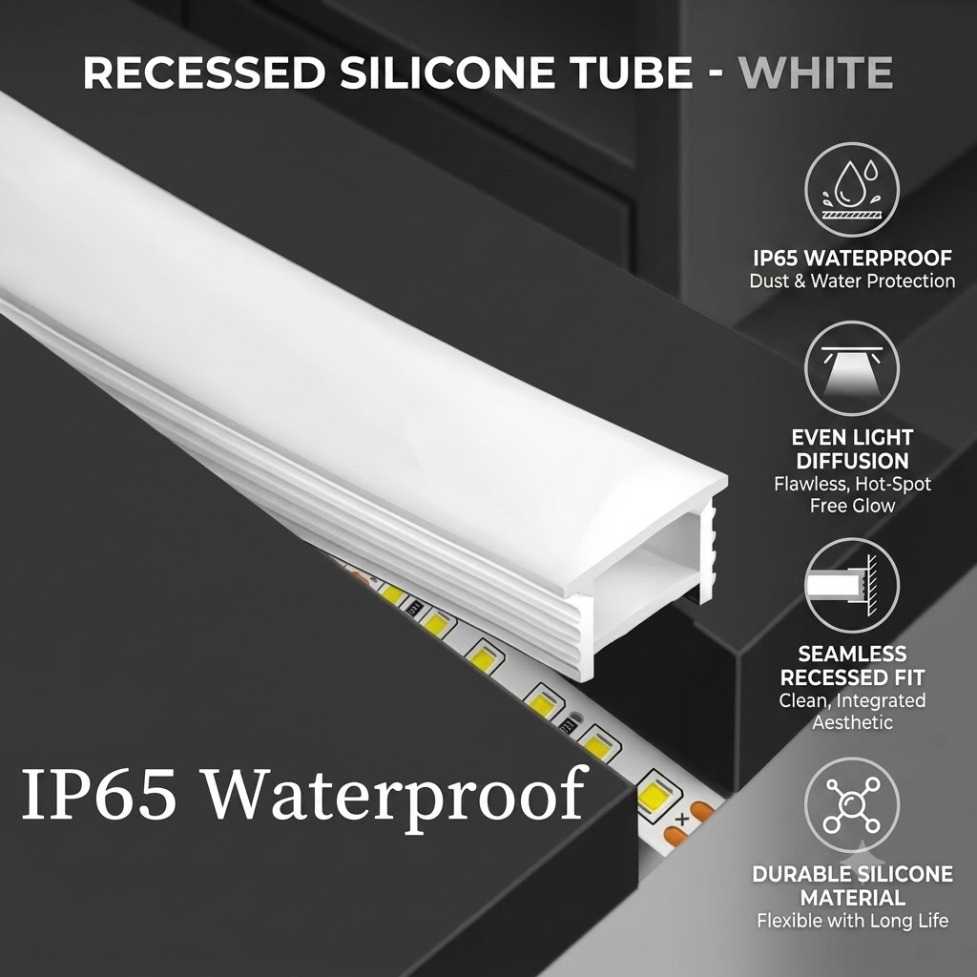 Recessed White Silicone Tube L - Diffusion Material Roll review and price